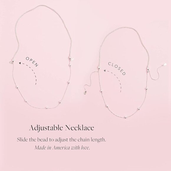 Alex and ANI Path of Symbols Adjustable Necklace for Women, Moon Pendant, Sterli - Picture 3 of 3